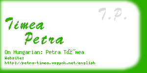 timea petra business card